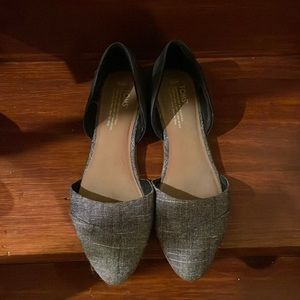 TOMS Jutti D’orsay - black leather/chambray